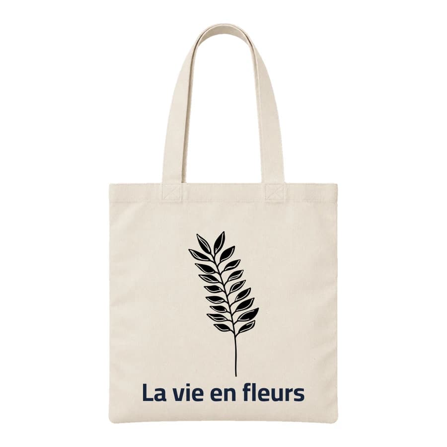 Tote bag — Fleurs des champs — Devant — Naturel